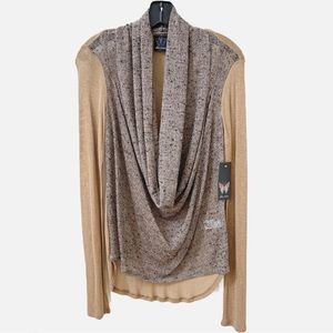 Ella Moss Long Sleeve Knit Cowl Top Size Small